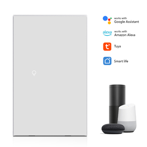Interrupteur mural intelligent de luxe pour les États-Unis, finition or brossé, bouton mécanique, compatible avec <span class=keywords><strong>Samsung</strong></span> <span class=keywords><strong>SmartThings</strong></span>, pour hôtel, complexe hôtelier, chambre d'hôtes - Product Image 1