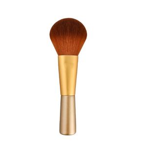 แปรงแต่งหน้าทรงพัดขนาดใหญ่ ขนแปรงแบบสแกลลอป สีแชมเปญ สำหรับแป้งฝุ่น บลัชออน - Product Image 6