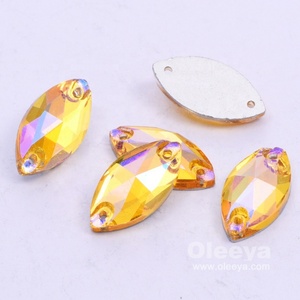 Cristal Aguamarina AB, Pedrería de Cristal con Base Plana para Coser, para la Creación de Joyas, para Coser en Ropa, Vestidos de Mujer - Product Image 6