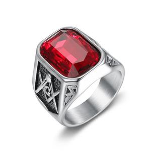 Waterproof <b>Mason</b> Blue Lodge <b>Ring</b> 316L Stainless Steel With Various Stone Colors <b>Masons</b> <b>Ring</b> - Product Image 2