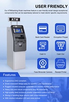 Paiement bancaire en libre-service Pay Note Recycler Distributeur automatique Dépôt en espèces Argent Withraw Crypto Distributeur automatique de billets avec distributeur de billets