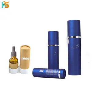 Hair Essential Oil Packaging Box Custom Kraft Cardboard Round Cylinder Paper Lip Gloss Tubes With Box And Logo