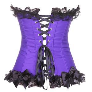 Bán Buôn Cộng Với Kích Thước Thoáng Khí Giảm Béo Corset Eo Cắt Tỉa Sexy Ren Lớp Phủ Đồng Hourglass Shaper Chặt Chẽ Cá Xương Nylon/Bông - Product Image 4