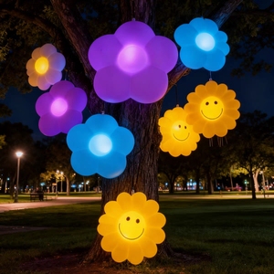 Lampe LED en forme <span class=keywords><strong>de</strong></span> tournesol - Éclairage décoratif <span class=keywords><strong>extérieur</strong></span> imperméable pour routes commerciales et ambiance <span class=keywords><strong>lumineuse</strong></span> - Product Image 3