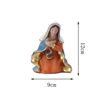 Ornement de noël catholique articles religieux crèche de noël ensemble de la nativité statue en résine chrétienne ensemble de crèche pour les cadeaux du nouvel an