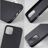 Coque de Téléphone Portable Souple Anti-Choc à Motif Dessin Animé Filles Noires, Impression de Luxe pour Femme, Finition Mate pour iPhone 12 Pro Max Compatible 15 Pro