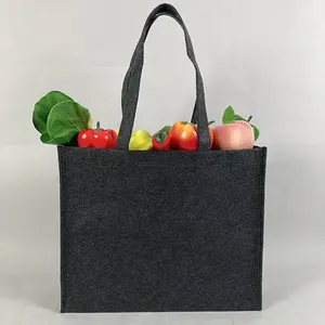 Große Filz Großhandel Günstige Grow Bag Tote Spielzeug Filz Aufbewahrung Shop Tasche Logo Für Kinder Filz Griff Einkaufstasche Clutch Mit Reiß verschluss