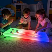 Equipo para Sala Sensorial, Mesa de Luz LED Sensorial para Niños, Panel de Luz LED Interactivo para Terapia del Autismo Temprano