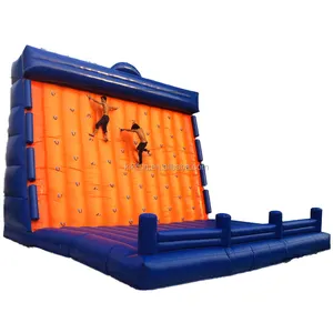 Custom made CE amusement park large inflatable rock climbing wall for adults / indoor kids inflatable climbing walls for sale