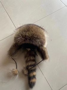 Invierno grueso todo mapache perro piel oreja manguito sombrero ruso sombrero de piel - Product Image 6