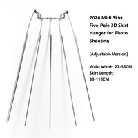 Mannequins féminins multipolaires pour la pose de jupes, cadre de mannequinerie pour la photographie de vêtements, accessoires de prise de vue, cintre invisible, support pour pantalons