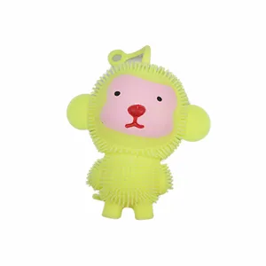 Boule de puffer pour poussin mignonne à lumière LED nouveauté tpr boule d'animal lumineuse avec jouet clignotant pour cadeau d'enfant