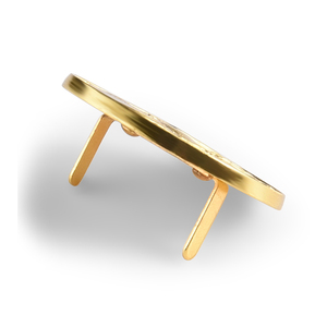 Placa de Identificación Redonda de Metal Dorado con Logotipo Personalizado, Portátil, para Oficina - Product Image 3