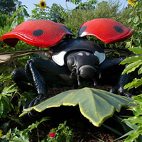 Décorations d'intérieur en métal anti-rouille personnalisables, modèles populaires d'attractions animales pour parcs, avec motifs d'insectes et de paysages, pour la photographie