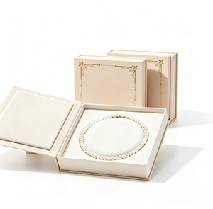 Recyclable Hot Stamped Magnetic Flip Cardboard Paper <b>Gift</b> <b>Boxes</b> Bulk Soft Flannel Inner Luxury Fashionable for <b>Wedding</b> Pearl - Product Image 2