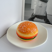 Jouet créatif anti-stress à presser, jouets sensoriels en forme de petit-déjeuner simulé (croissant, baozi), en TPR et PU, adapté à tous les âges, amusant