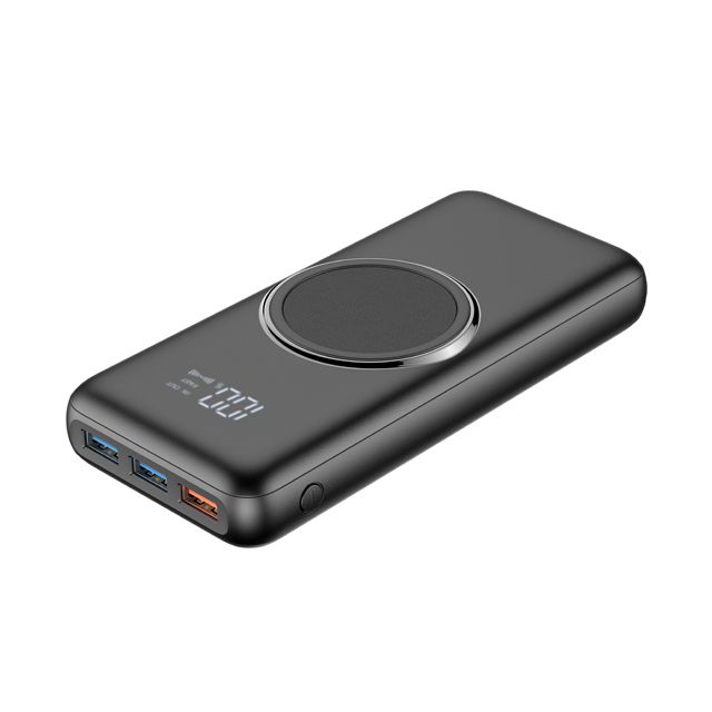 Wireless 20000mAh Power Banks 3 USB Output PD 20W&wireless Charging 15W Power Banks With Digital Display