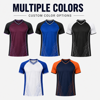 Kaos Latihan Basket Pria Custom, Cepat Kering, Lengan Raglan, Kerah V, Detail Kontras, untuk Latihan Tim Basket