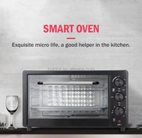 Mini four électrique en acier inoxydable de 25 L, 1500 W, multifonctionnel, portable, pour la cuisson de pizzas, avec thermostat réglable