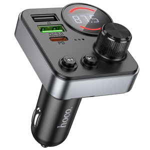 Adaptador de Coche HOCO E86 de 48W con Doble <span class=keywords><strong>USB</strong></span> y <span class=keywords><strong>USB</strong></span> C Portátil para Transmisor FM <span class=keywords><strong>Bluetooth</strong></span>, Formato de Audio MP3, Función Estéreo - Product Image 1