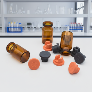 Flacon vide en verre borosilicate de haute qualité de 7 ml avec bouchon à sertir, couleur ambre, avec impression sérigraphique pour usage médical et cosmétique - Product Image 5