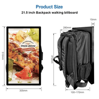Affichage numérique publicitaire LCD électronique de 21,5 pouces, écran LED de 27 pouces, panneaux publicitaires portables