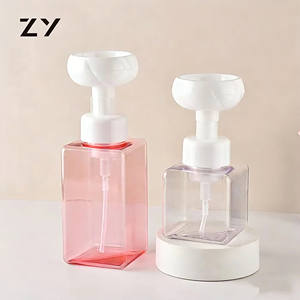 <span class=keywords><strong>Botella</strong></span> de Plástico PET con Diseño de <span class=keywords><strong>Pata</strong></span> de Flor y Espuma, con Bomba Dosificadora de Champú, Personalizable - Product Image 1