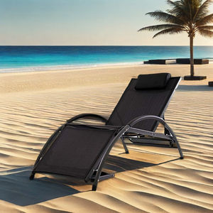 Chaise longue moderne en aluminium, fonction de fitness, jardin extérieur, patio, parc, cour, villa, meubles, garantie de 2 ans - Product Image 2