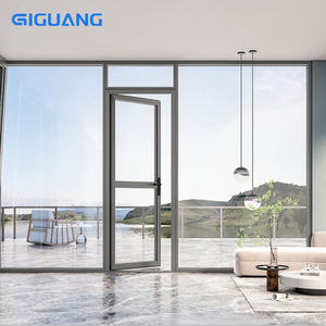QIGUANG NFRC Haute Qualité Patio Double Vitrage Trempé Portes En Verre Battantes Aluminium Verre Porte Française pour Portes D'entrée Extérieures - Product Image 3