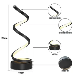 Dim 3 renk Usb Led masa lambası masa lambaları dekoratif yatak odası gece lambası için Modern tasarım yaratıcı yanında başucu - Product Image 2