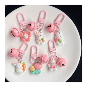 Nuevo Llavero de Resina con Diseño de Conejo 2025, Colgante de Flor, Rábano y Tulipán, para Niños, Regalo para Mejores Amigos, Accesorios para Colgar en la Mochila - Product Image 2