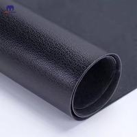 Premium 0.65-1.0mm Résistant À L'abrasion Tissé Rexine Matériel Durable Imprimé Litchi Texture Synthétique PVC Cuir pour Sacs