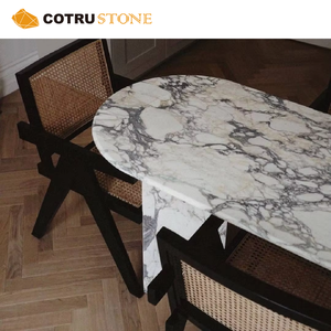 Đá tự nhiên calacatta Viola đá cẩm thạch bàn ăn cho biệt thự căn hộ khách sạn dự án - Product Image 3