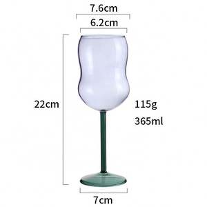 Copa de <span class=keywords><strong>vino</strong></span> tinto personalizada de tallo largo de borosilicato alto único Copa moderna hecha a mano Snw - Product Image 3