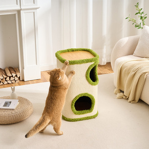 Cama para Gatos de Doble Capa de Sisal con Superficie Rascadora, Ahorra Espacio, para Gatos Pequeños, Uso en las Cuatro Estaciones, Diseño Duradero - Product Image 2