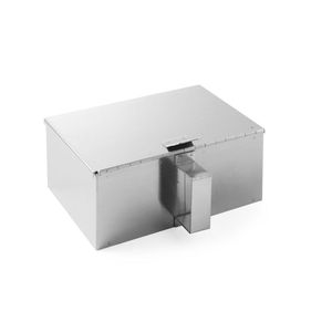 HENDI Cestino Portacenere in Acciaio Inox 202x170x(H)91mm, Arredamento Commerciale - Product Image 1