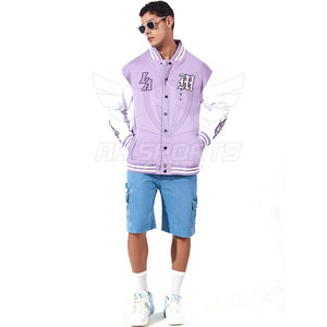 Haute qualité hommes Vintage Varsity veste Stand hiver automne Baseball Letterman Logo personnalisé Chenille broderie laine cuir - Product Image 1