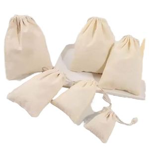 Pochette personnalisée en mousseline de coton fine, sac à cordon écologique pour sachets de thé, savon, bijoux, rangement, recyclable, sur mesure - Product Image 2