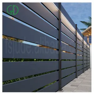 GD Modern Diy 6x6 6x8 Led Aluminium Fencing Panels Slats Black Brown 5ft C 8ft Wide Prices Balcony Garden Pool