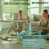 Kit de Pilates Premium pour débutantes avec anneau, ballon et bandes de résistance pour entraînement à domicile