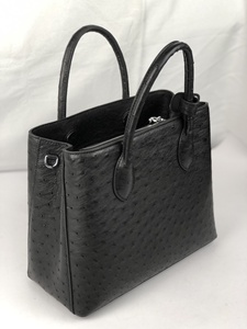 Bolso de Mano de Cuero de Avestruz Genuino para Mujer - Bolso Bandolera de Piel Exótica de Lujo y Cartera para Dama |   Bolsas de Lujo para Mujeres - Product Image 3