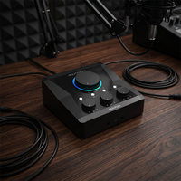 Midiplus Routist RS 2in 2out Antarmuka Audio USB 24bit 96kHz Kartu Suara Profesional dengan Cincin Lampu RGB OTG untuk Ponsel PC