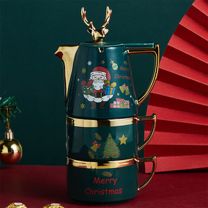 Keramische Theeset Groothandel Koffiepot En Beker Geschenkdoos Keramische Theepot Set Theekop Set Luxe Koffie - Product Image 6