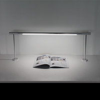 Lampe de lecture LED à design moderne pour bibliothèque scolaire, protection des yeux, CRI 90 élevé, intensité réglable, corps en aluminium blanc, esthétique