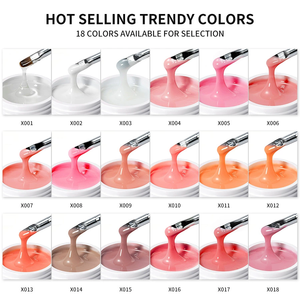 18 màu 30ml UV Gel mở rộng gelsoak-off dài nhựa <span class=keywords><strong>Builder</strong></span> LED pháp tự làm Thiết kế cho tiệm Acrylic mở rộng xây dựng rắn - Product Image 2