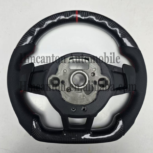 Volante Deportivo de Cuero Perforado y Fibra de Carbono para Volkswagen VW GTI7 Golf MK7 - Product Image 3