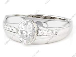 Anillo de Lujo para Hombre con Moissanita Ovalada de 1.40 Quilates, Plata de Ley 925, Anillo de Compromiso y Boda, Plateado para Fiestas - Product Image 2