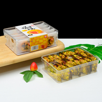 Dur clair peut être recyclé petit PET Rectangle en plastique de qualité alimentaire sucre Snack bonbons Biscuit Macaron cuisson chocolat boîte