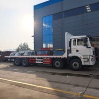 Camion plateau Shacman 8x4 340 CV pour transport de conteneurs avec plateau personnalisable