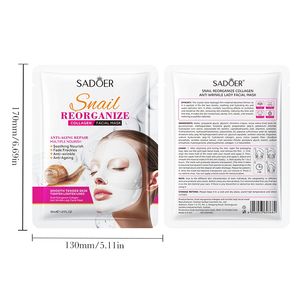 Mascarilla Facial <span class=keywords><strong>de</strong></span> Baba <span class=keywords><strong>de</strong></span> Caracol y Colágeno Reorganizador, Precio <span class=keywords><strong>de</strong></span> Fábrica OEM SADOER, Venta al por Mayor, Cuidado <span class=keywords><strong>de</strong></span> la Piel Coreano, Reduce las Líneas Finas <span class=keywords><strong>de</strong></span> Expresión - Product Image 6